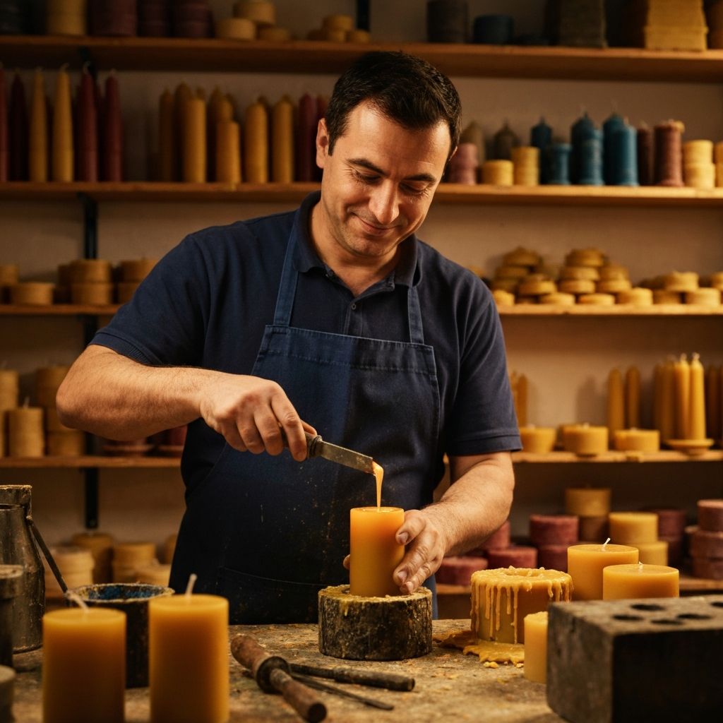 Artisan crafting candles